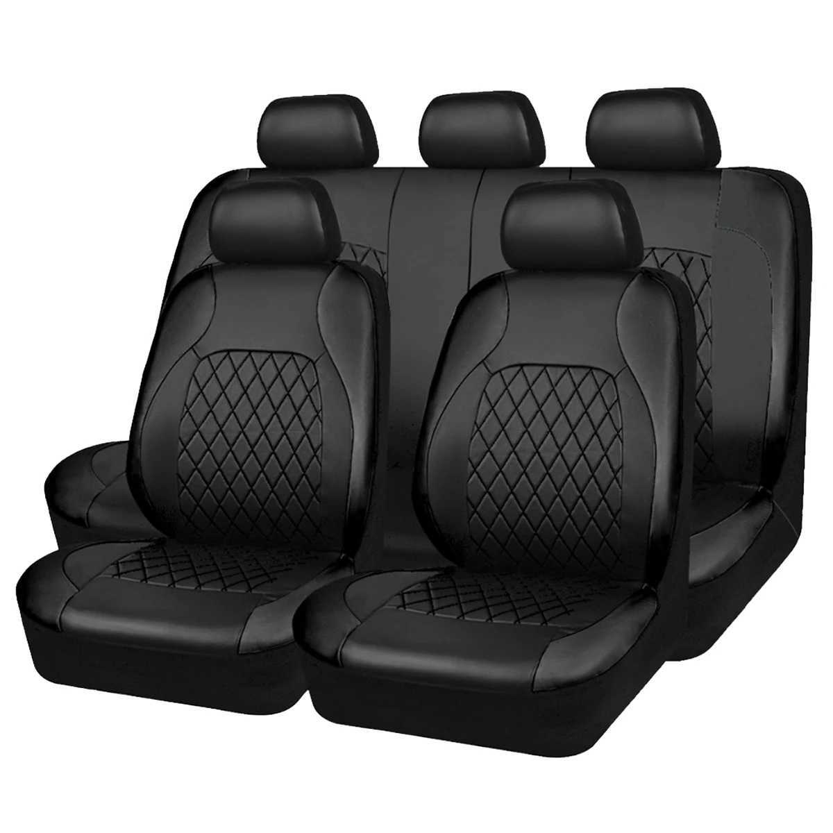 Dog Car Seat Covers All Season Quited PU Leather Car Seat Cover Full Surrounded Seat Protector Waterproof Universal Fit Sedan Suv Pick-up Truck Seat H