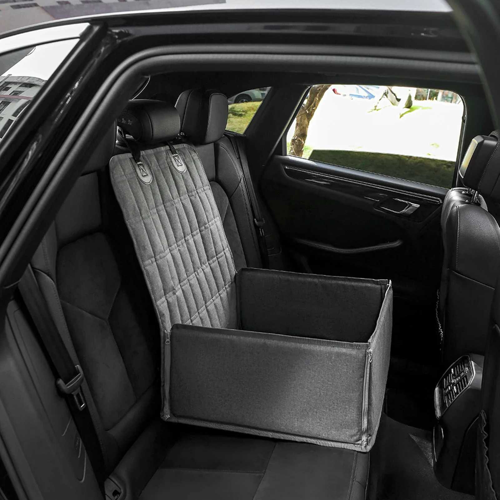 Dog Car Seat Covers Dog car seat cover pet travel car cushion waterproof dog car seat protector with center seat armrest suitable for dogs H250211
