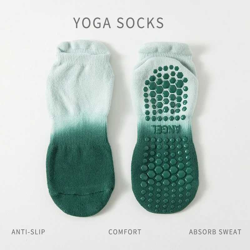 Yoga Socks Women Cotton Gradient Silicone Non-slip Grip Towel Low-ankle Pilates SockXJ250213