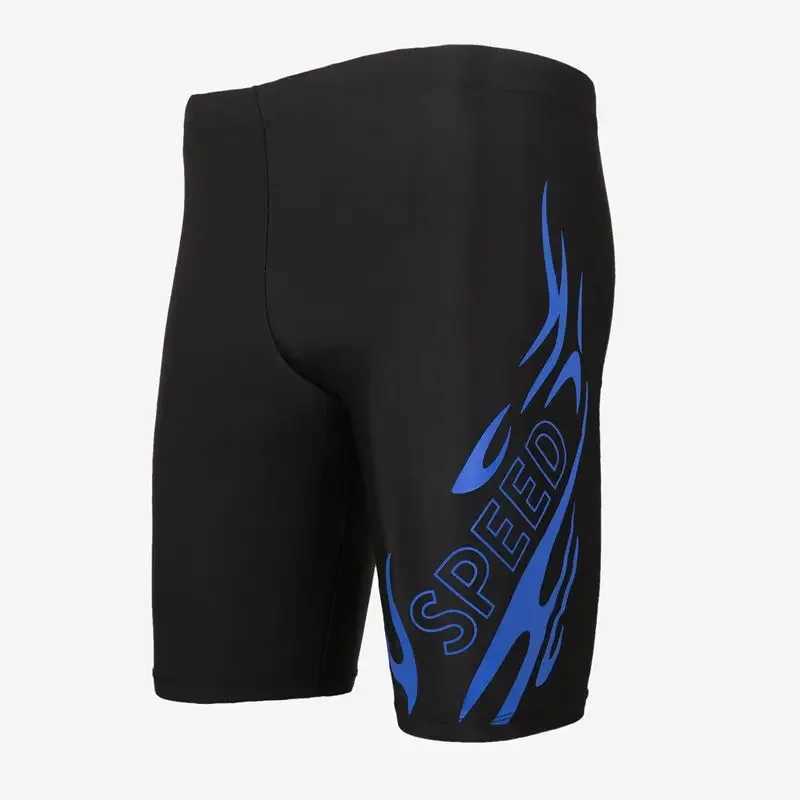 Five-point Swimsuits Hot Spring High-elastic Quick-drying Mens Long Swimming Trunks Z260313