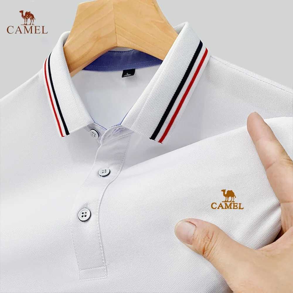 CAMEL High end Embroidered Polo Shirt New Mens Summer High Quality Fashion Business Leisure Outdoor Sports Short sleeved T-shirt X250213