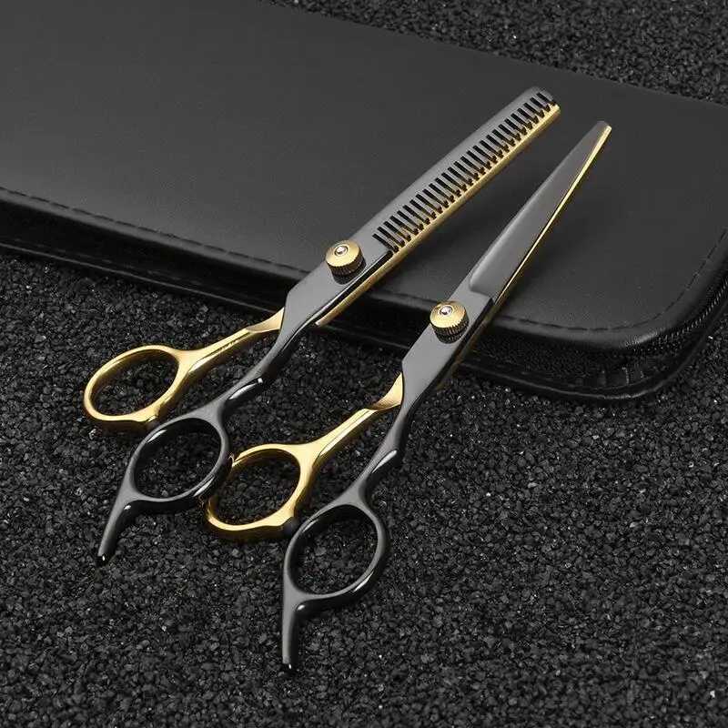 Others Dog Grooming 6.5 Inch Pet Grooming Scissors Kit Cat Hair Thinning Shear Pet Scissors Set Blackgold Dog Scissors H250212