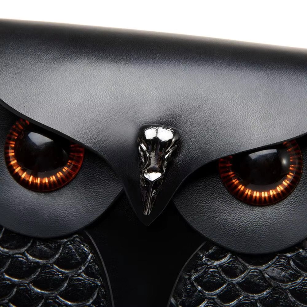 Unisex Owl S One Steampunk Cos Punk Style Single Shoulder Crossbody Snake Skin Pattern Hand-Held Bag
