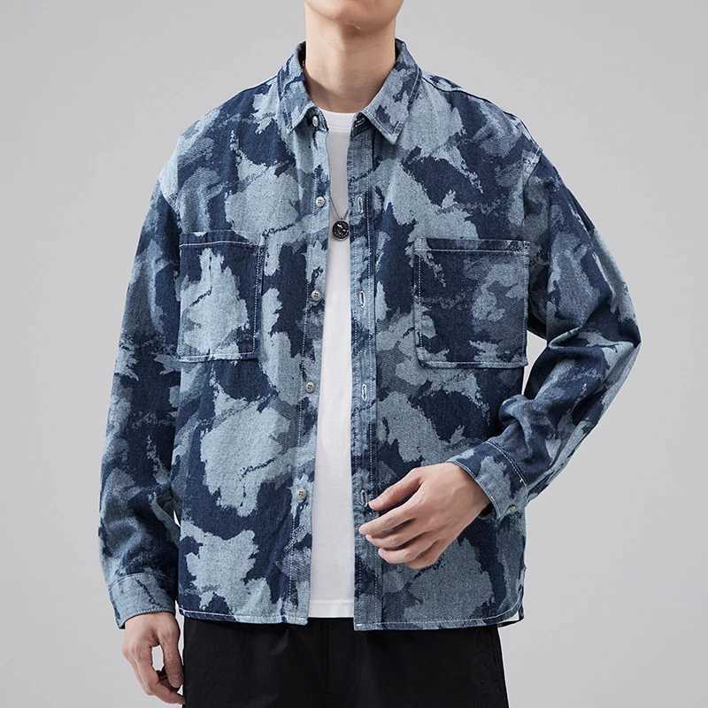 Japanese Style Mens Denim Jacket Autumn Casual Wear Fashionable Retro Cowboy Coat X250213