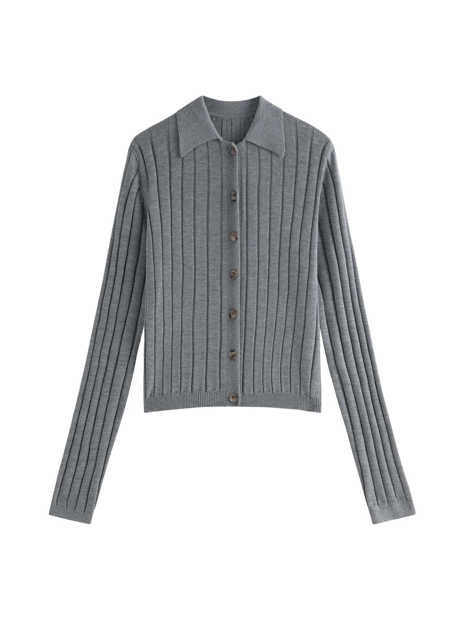 FSLE 10.1% Wool Gray Pure White Knit Cardigan Set Autumn Winter Cardigan Pleated Skirt Two Pieces Set 24FS1424724FS14248 250213