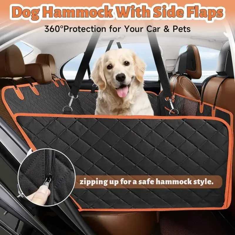 Dog Car Seat Covers Hard Bottom Cover Waterproof With Mesh Window Scratch Prevent Antinslip Hammock H250211