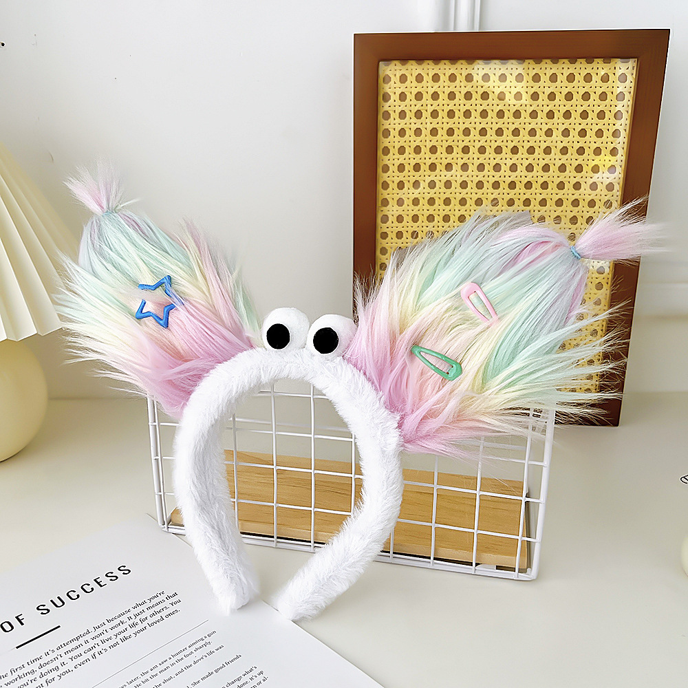 Creative Plush Monster Hair Ties - Cute & Kooky Fluffy Headbands for Autumn Winter