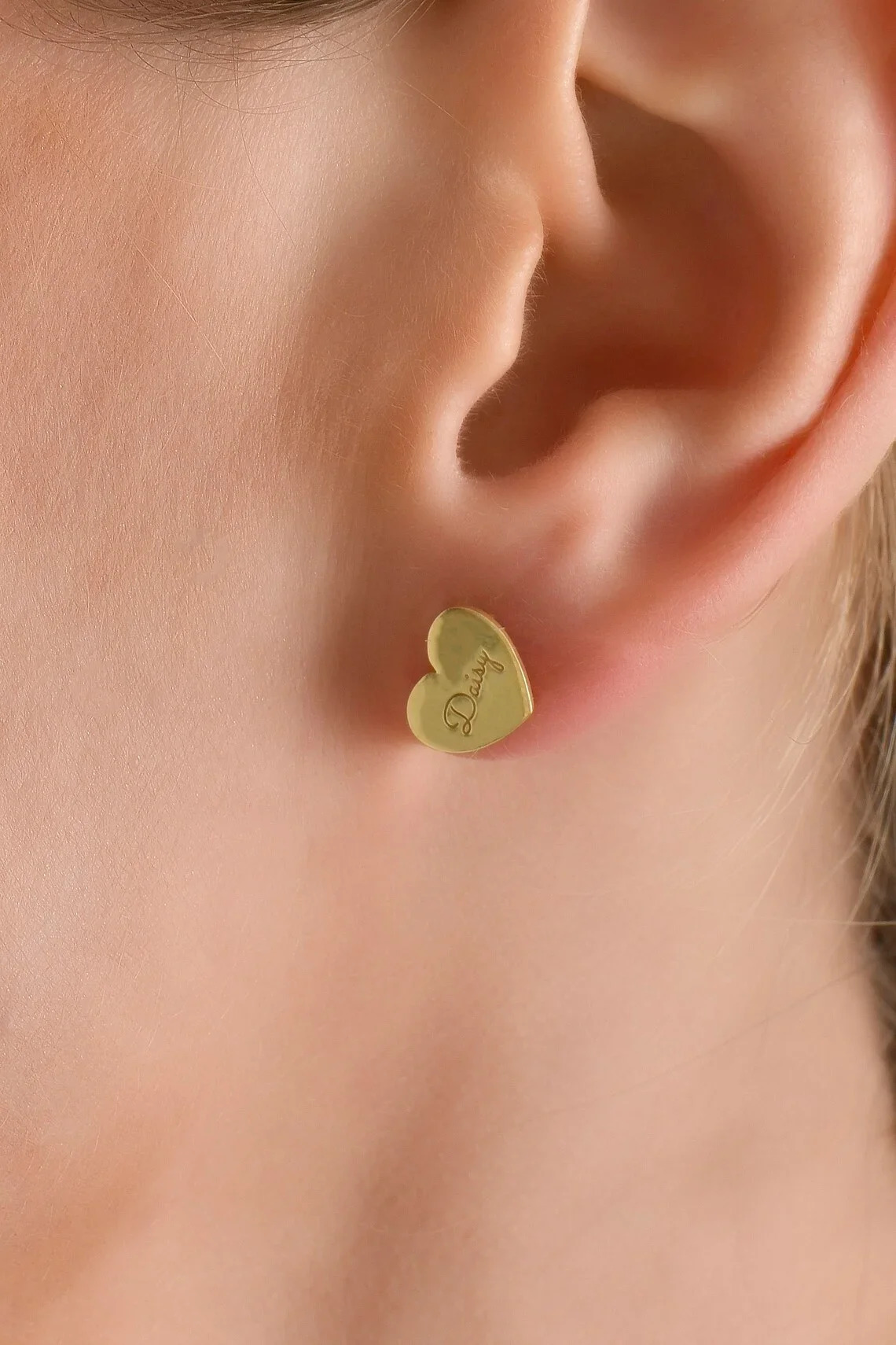 Custom Heart Name Earrings Personalized Carved Stainless Steel Jewelry Gift Mothers Day Gifts 250114