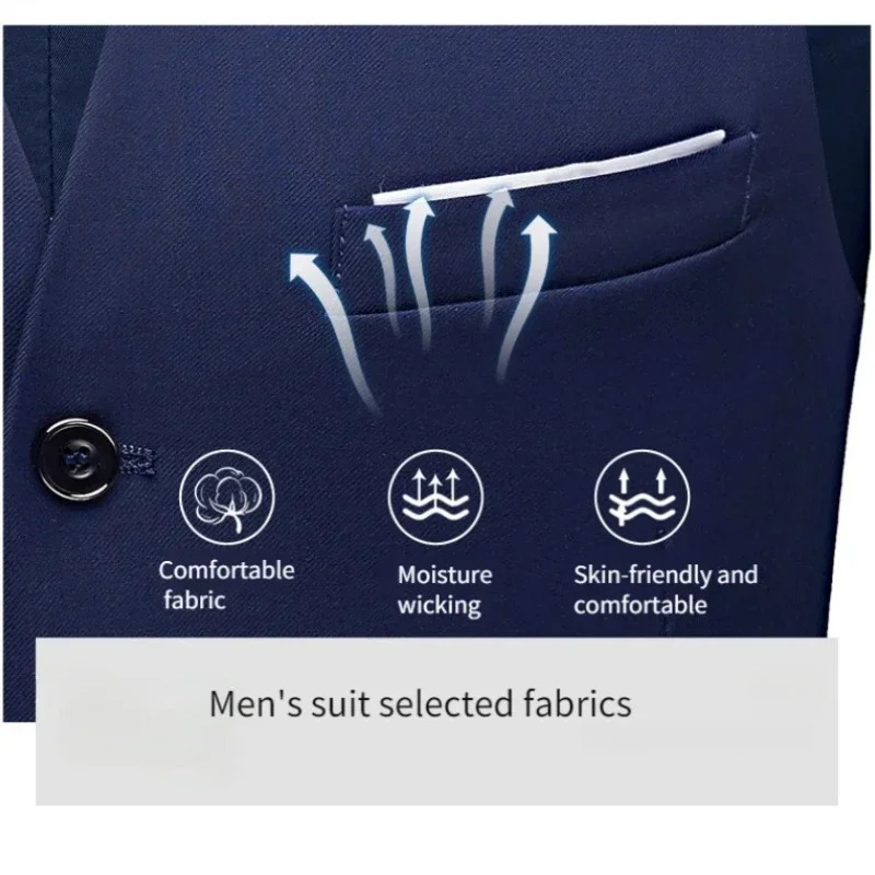 High Quality Wedding Suits For Men Elegant Blazers 2 Set 3 Pieces Business Formal Jackets Vest Pants Full Coats 250210