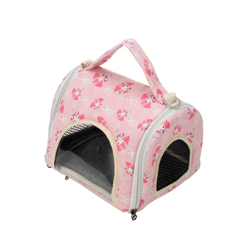 Pet Hamster Travel Bag Chinchilla Guinea Pig Bunny Breathable Cage Warm Soft Travel Walking Small Animal 250206