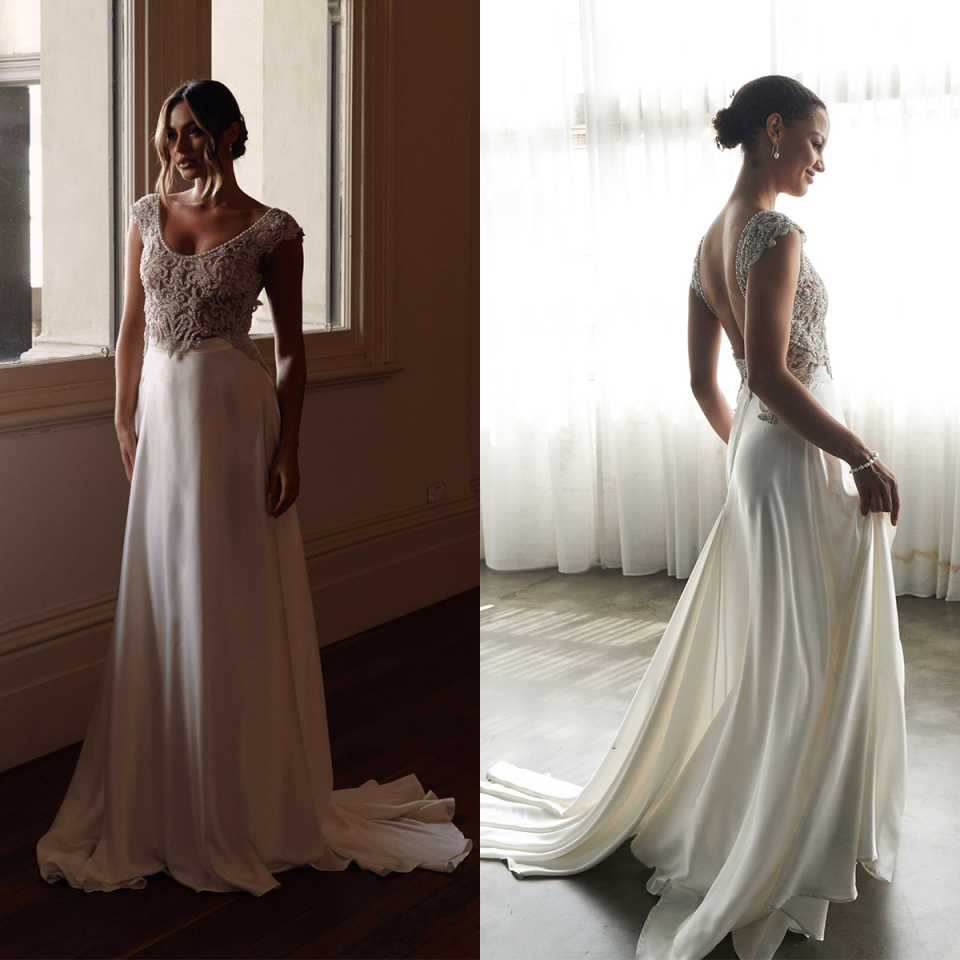 Gorgeous A-line Wedding Dresses Long Sleeves Flower Appliques Short Sleeve High Side lace Up Court Gown Custom Made Plus Size Bridal Dress Vestidos De