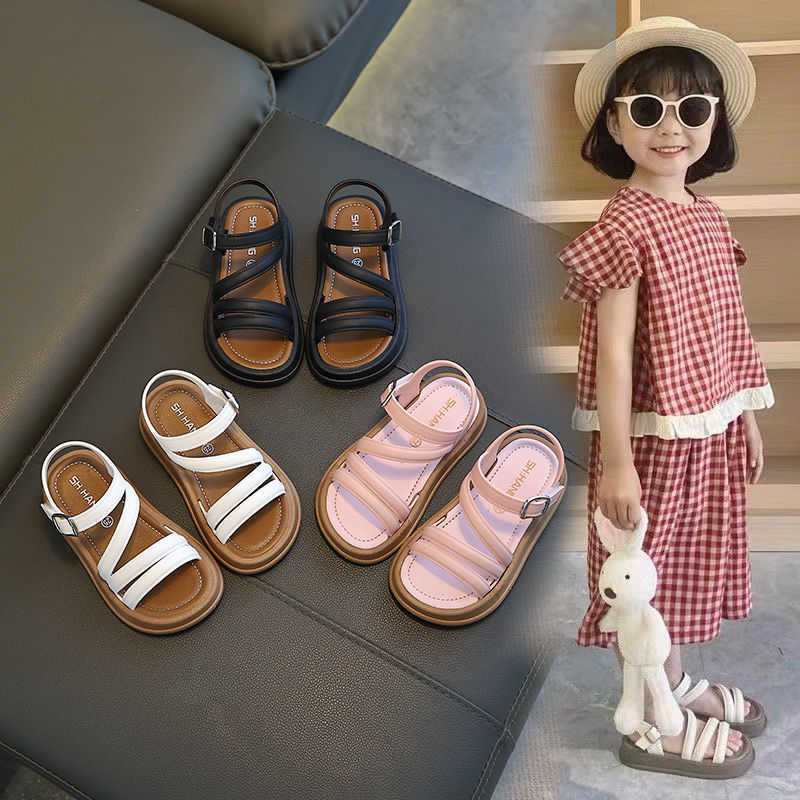 Sandals Childrens and girls sandals with exposed toes summer new fashion Korean version princess student cute and versatile Western style sandals H250