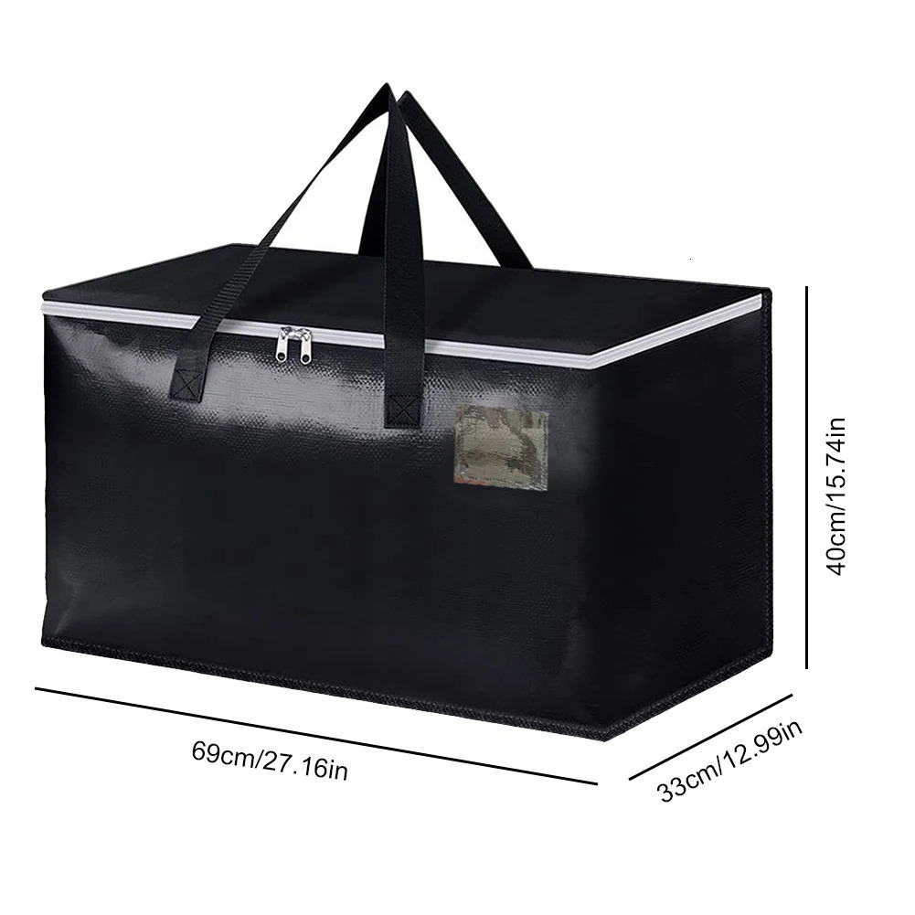 90L Moving Bags with Zippers Handles Storage Heavy Duty Packing Collapsible for Storing 250118