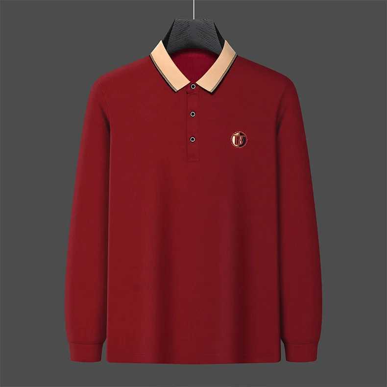 2024 Autumn/Winter New Large Sleeve Mens Embroidered Luxury Polo Shirt Mens Turtleneck Loose Sweater M-4xl X250213