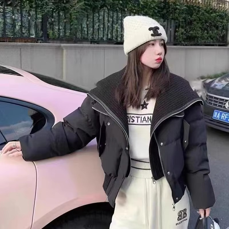 Thickening Jacket Women Coat Black Flip Collar Fashion American Streetwear Duck Down Feather Female Winter Short Outwear ddmymarket