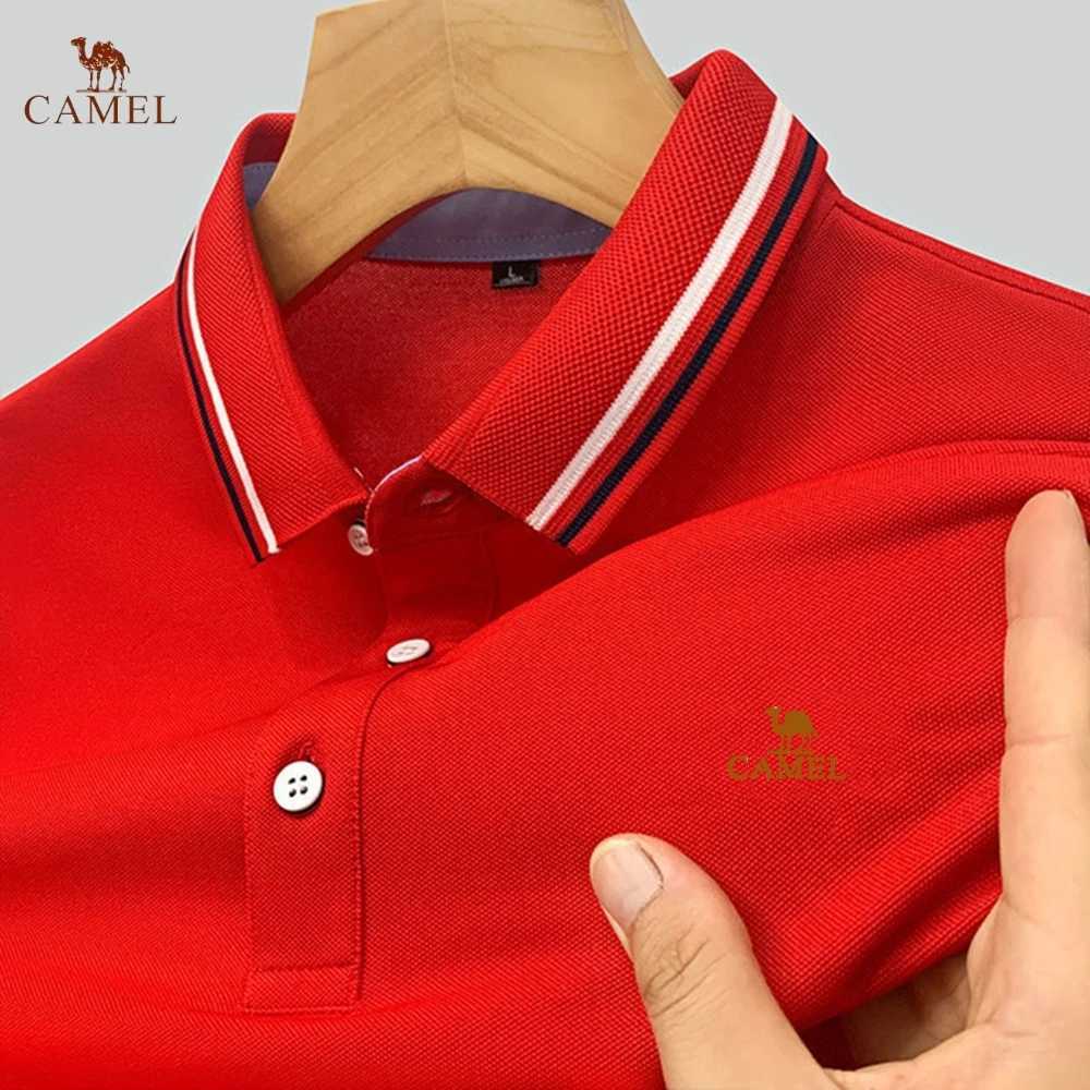 CAMEL High end Embroidered Polo Shirt New Mens Summer High Quality Fashion Business Leisure Outdoor Sports Short sleeved T-shirt X250213