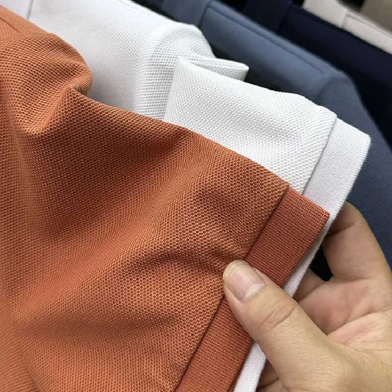 Light Luxury brand lapel mens short sleeved high-quality summer clothing fashionable shield embroidery mens T-shirt fashionable polo shirt X250213