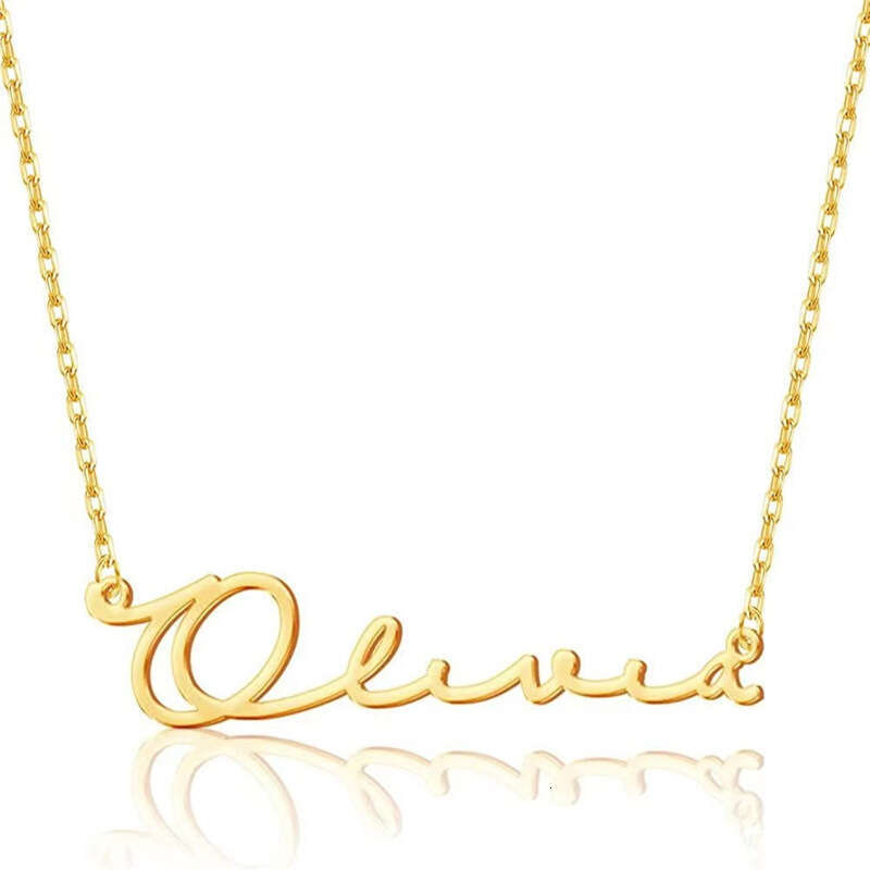 Delivery within 3 days: DIY personalized stainless steel name necklace, letter pendant, custom cutting