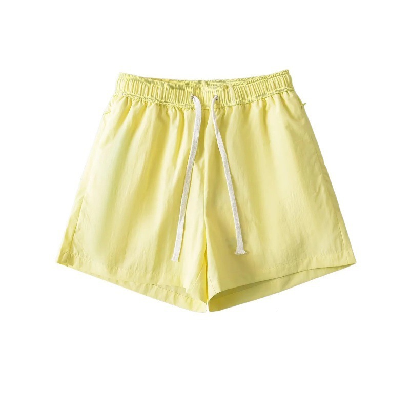 2025 Women's Summer New Candy Color Sexy Beach Pants Fashion High Waist Loose Shorts Tight Elastic Pull Rope Casual Sports Hot Pants