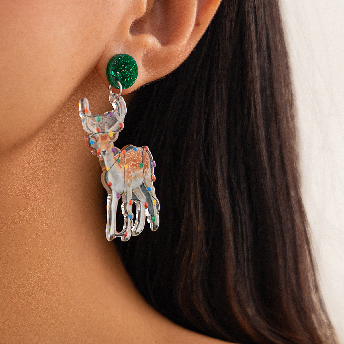 fashion Creative Acrylic Earrings for Jewelry, Personalized Colorful designer Elk Earrings, Hot Selg Items