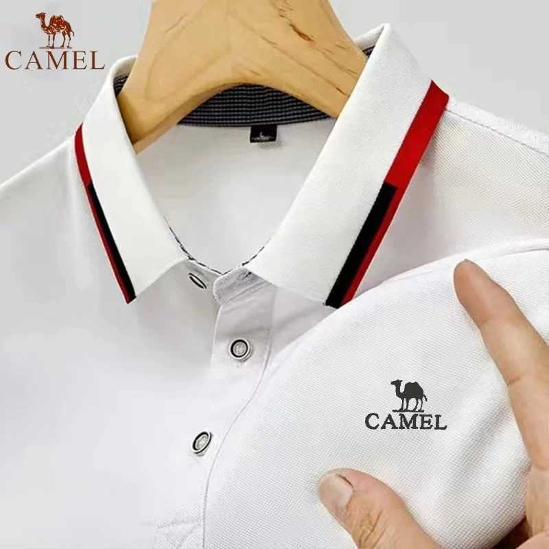 Mens tight fitting short sleeved polo shirt comfortable and breathable T-shirt high-quality and fashionable casual brand summer new style X250213