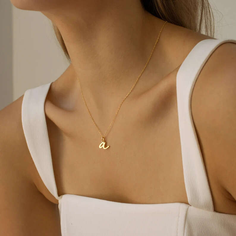 Wona Custom Capital Simple Single Letter Name Necklace Jewelry