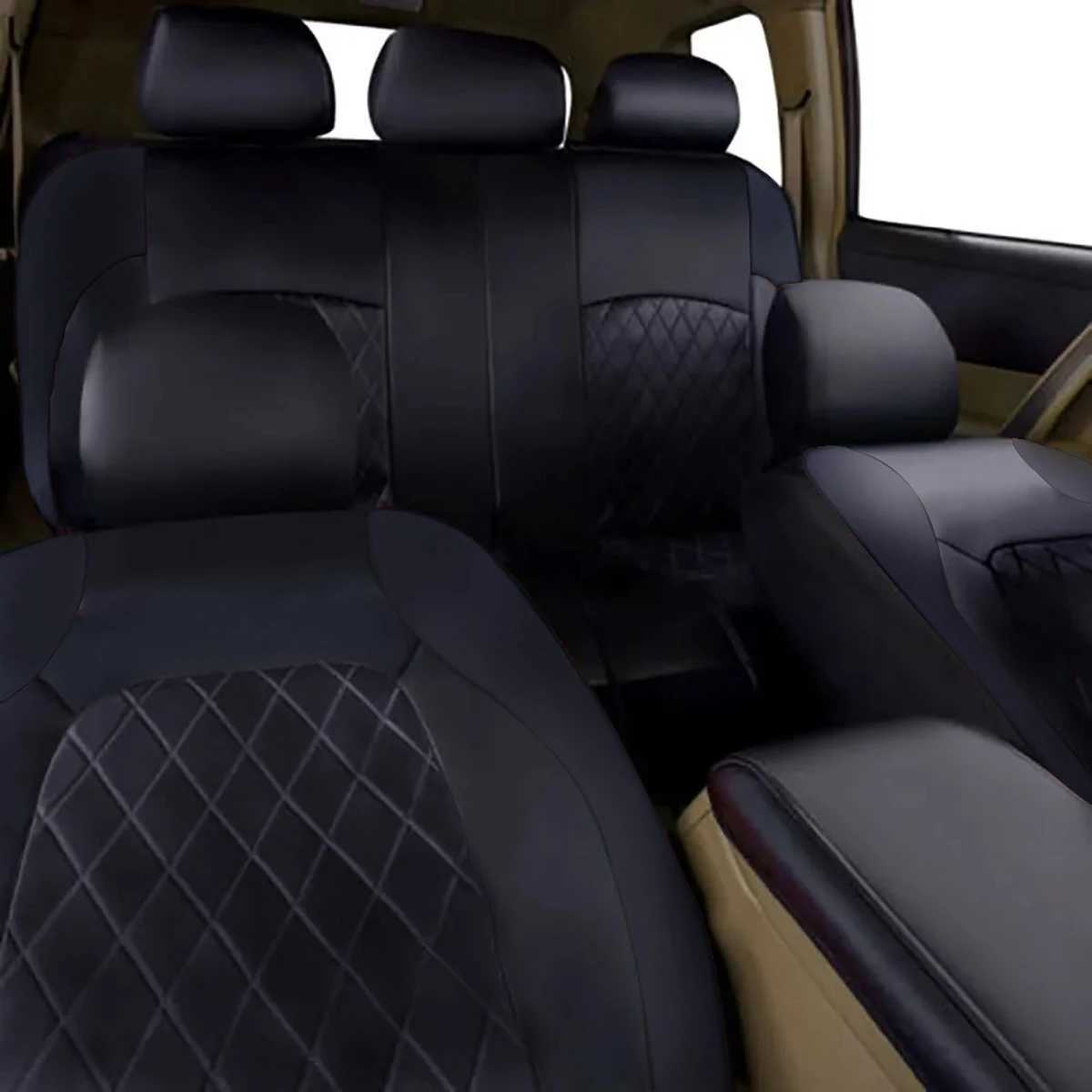 Dog Car Seat Covers All Season Quited PU Leather Car Seat Cover Full Surrounded Seat Protector Waterproof Universal Fit Sedan Suv Pick-up Truck Seat H