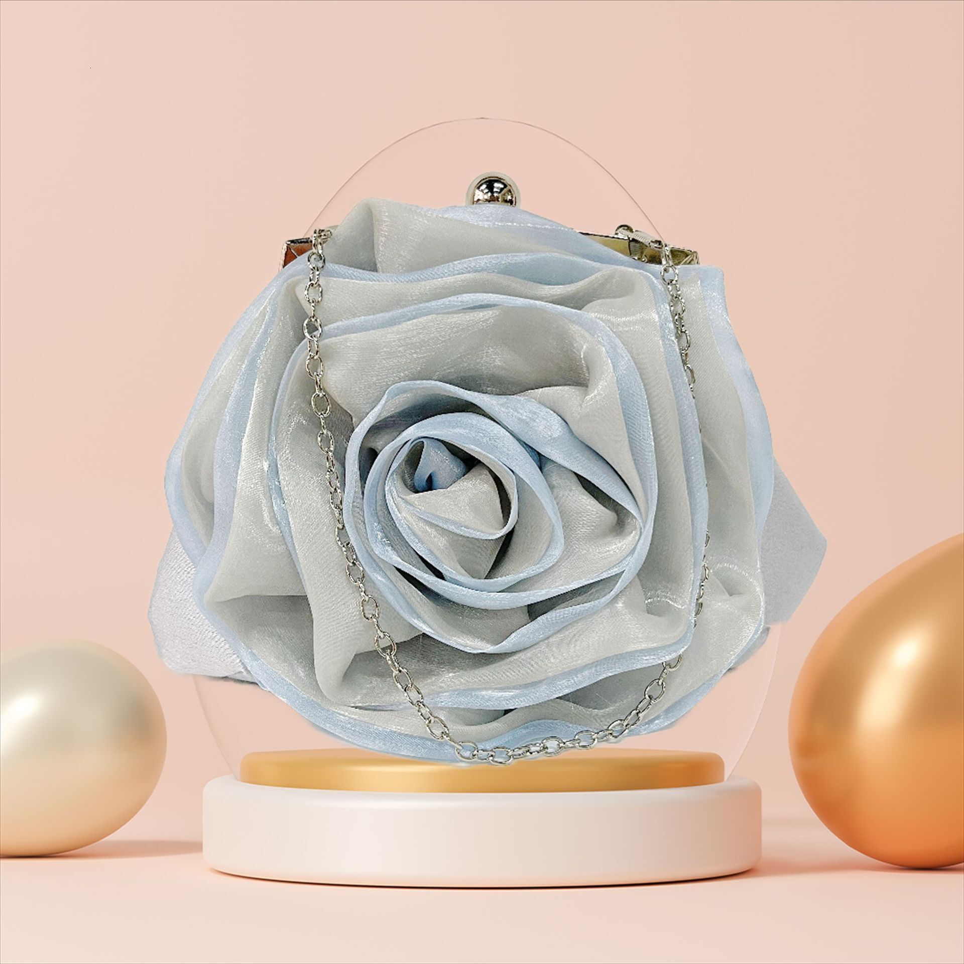 2025 Silk Banquet Handheld Colored Ding Women's Bag, Dress Solid Color New Style