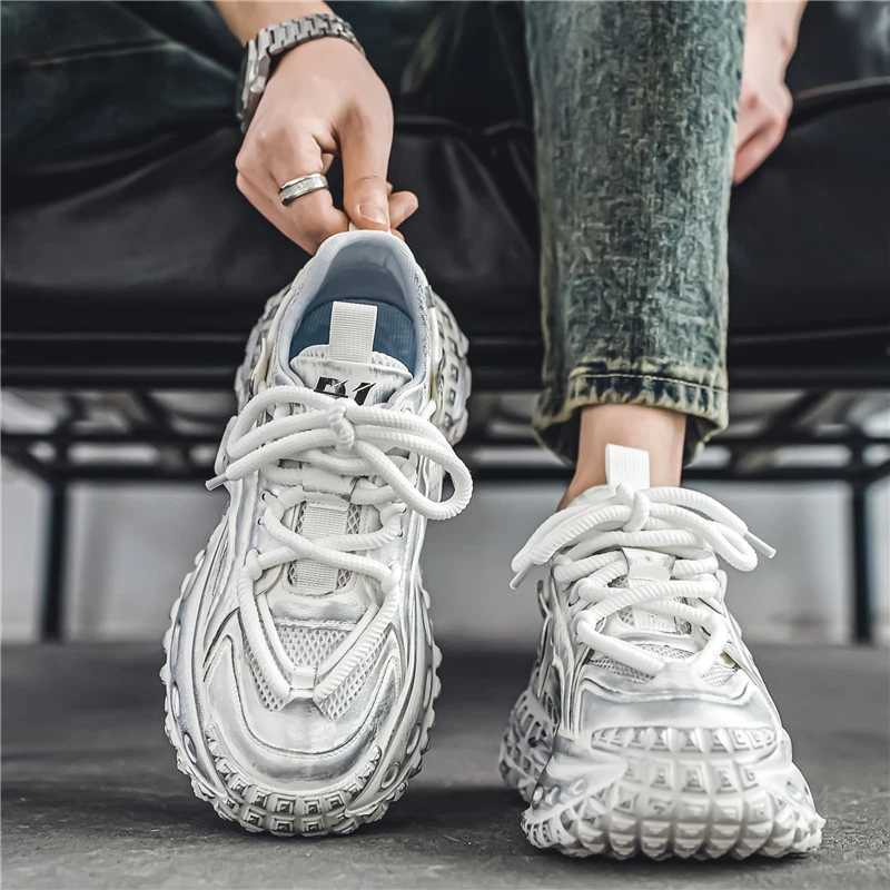 New Summer Outdoor Mens Casual Sneaker Shoes for Men Sports Thick Bottom Breathable Mans Loafers Popular Model Male Sneakers Z250225