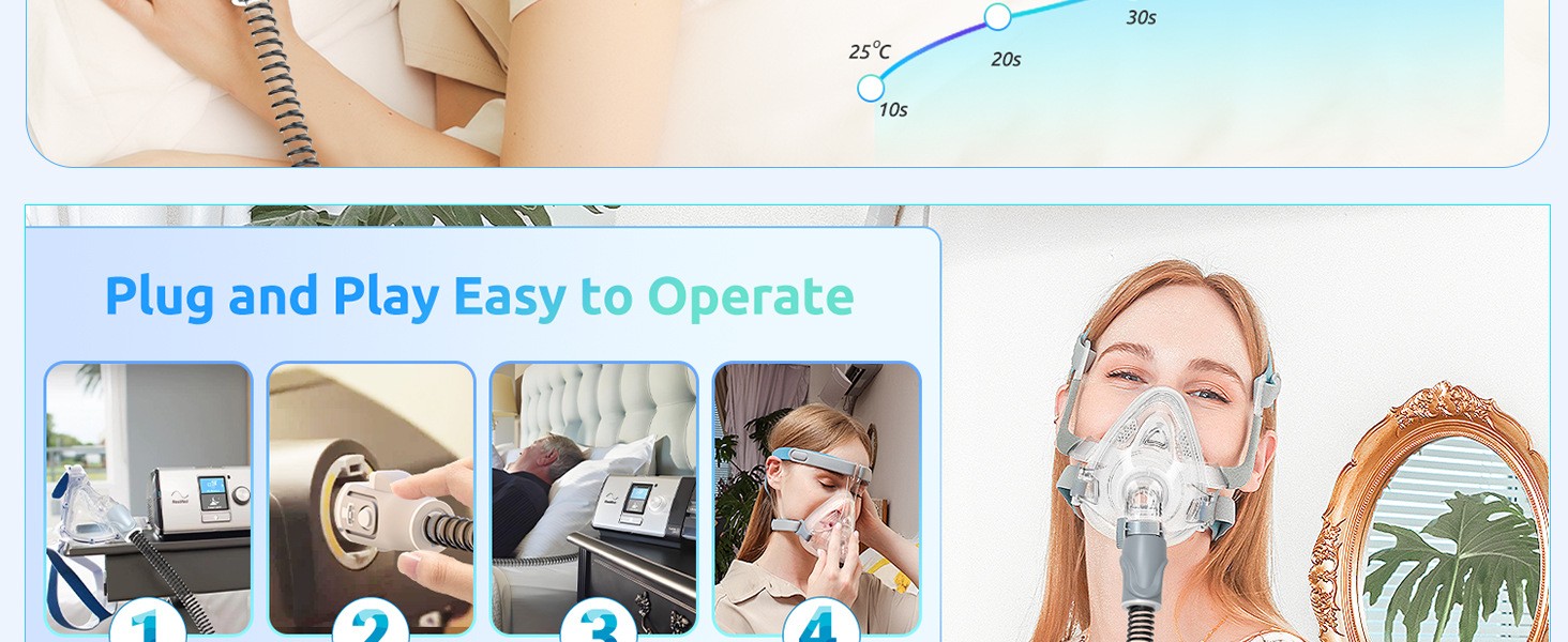 resmed Airsense 10 tubing - CPAP heated tube - Climateline air tubing - Compatible with Airsense 10 and Aircurve 10