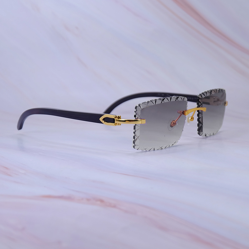 Designer Carter Sunglasses Dia Shark Cut Rimless Vintage Glasses Fashion Wholesale Sun Glass Mens Cool Decoariton 012