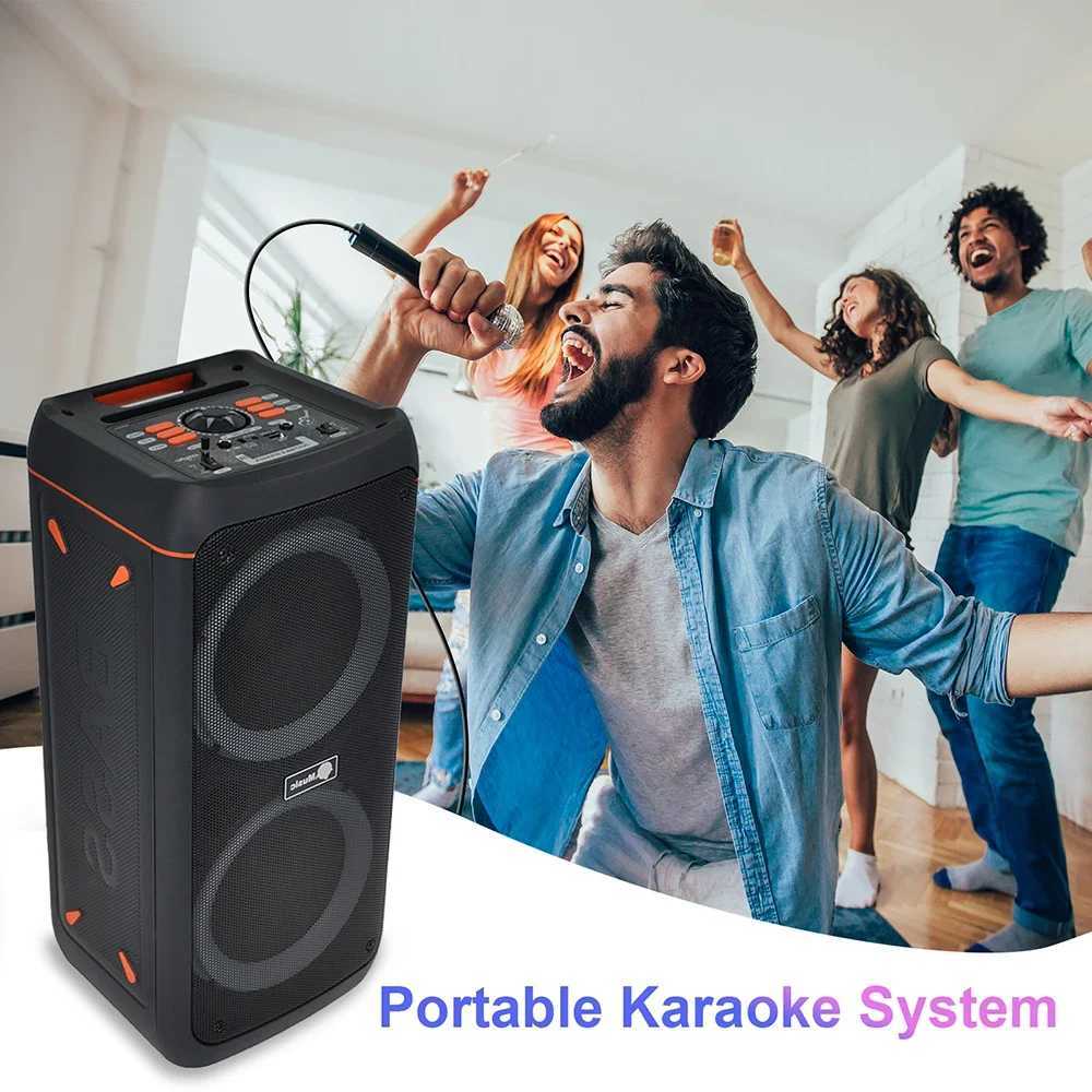 Powerful Speaker Portable Sound box Large Subwoofer Wireless Stereo Music Karaoke Column Support FM SD USB with Mic Z250213