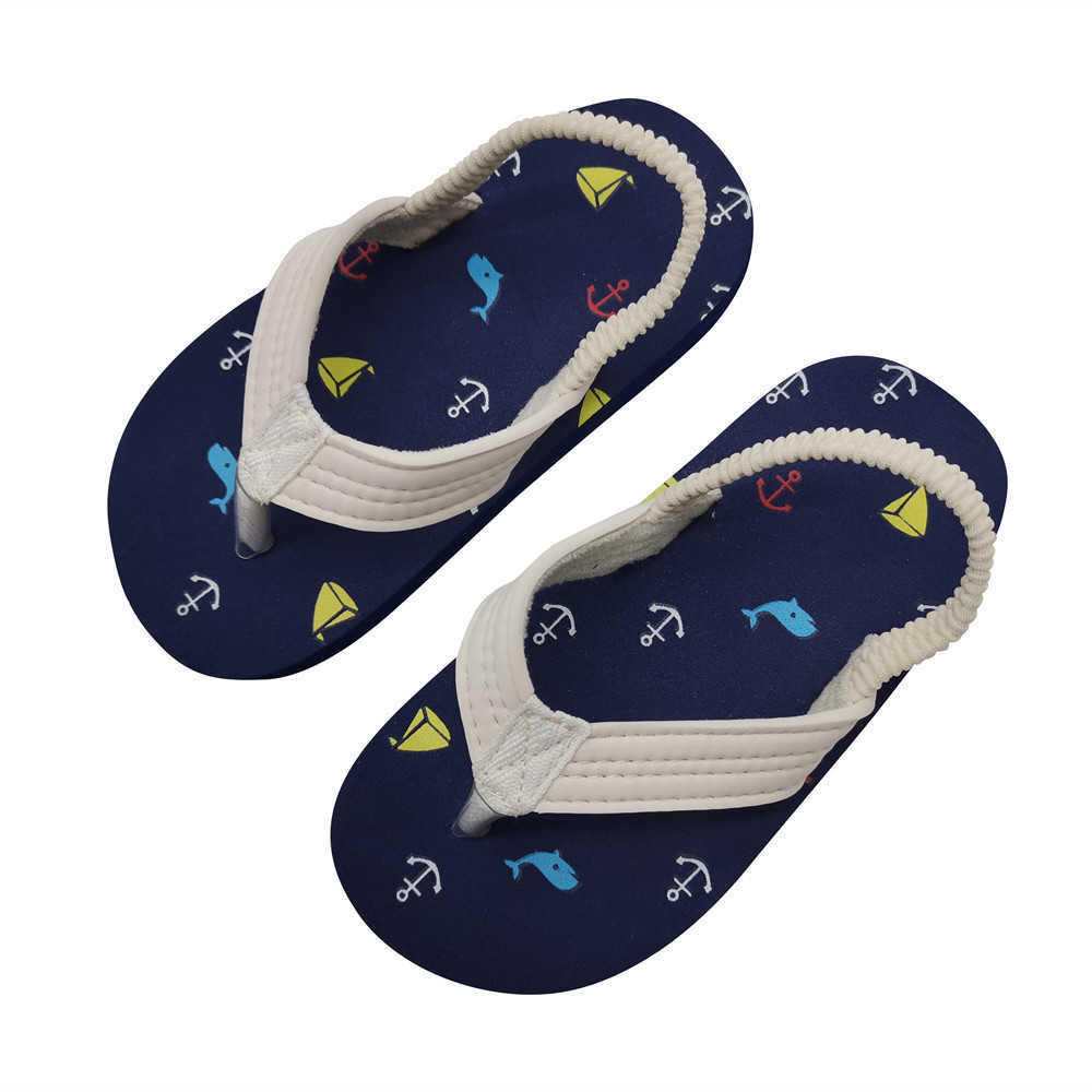 Sandals Summer New Childrens Slippers Miter Slippers for Boys and Girls Childrens Shoes Beach Shoes Baby Shoes Clip Feet Slippers Sandals H250212