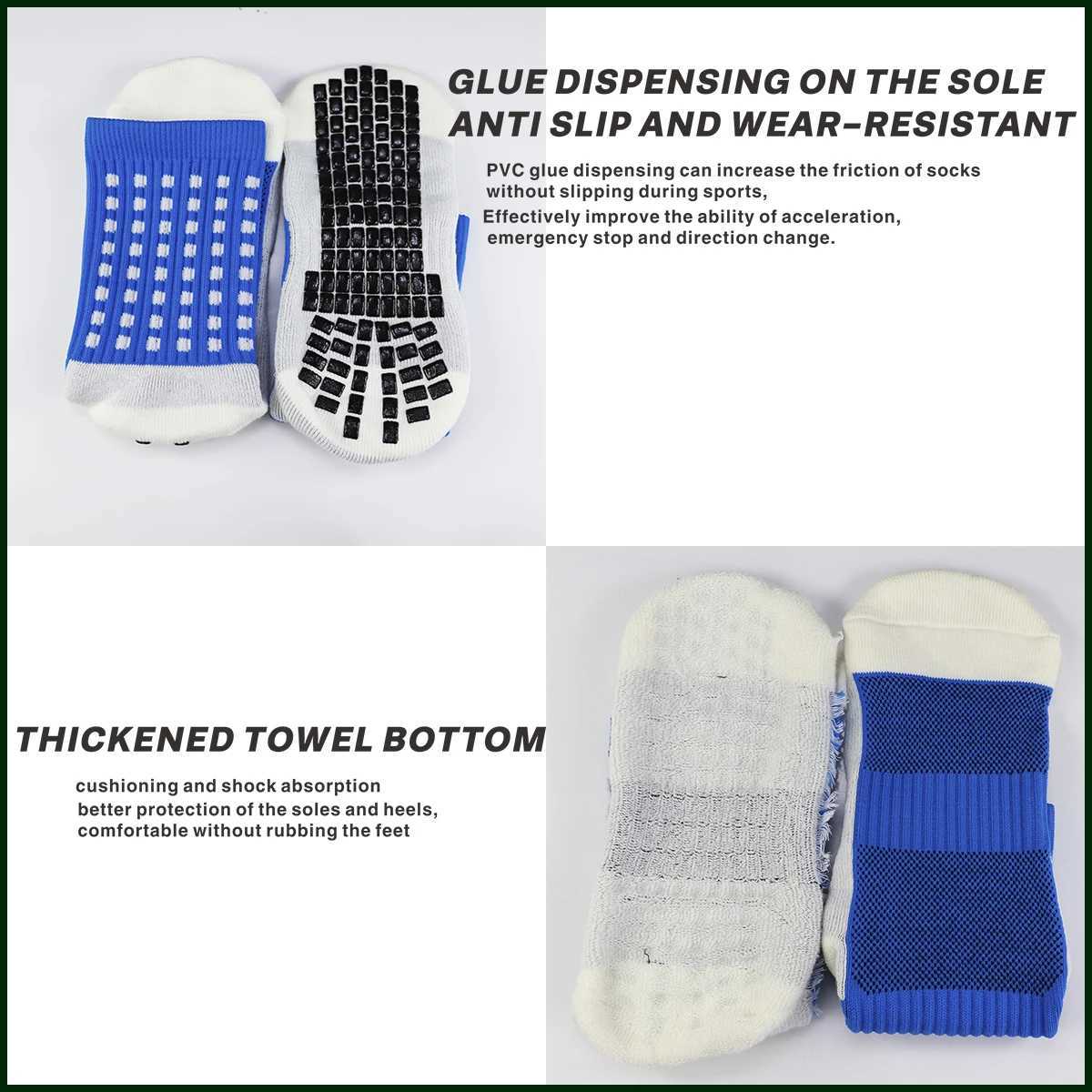 Anti Slip Grip Football Socks Nylon Silicone Suction Cup Non Slip Soccer Socks Men Women Sports Baseball Rugby Cycling SocksXJ250213