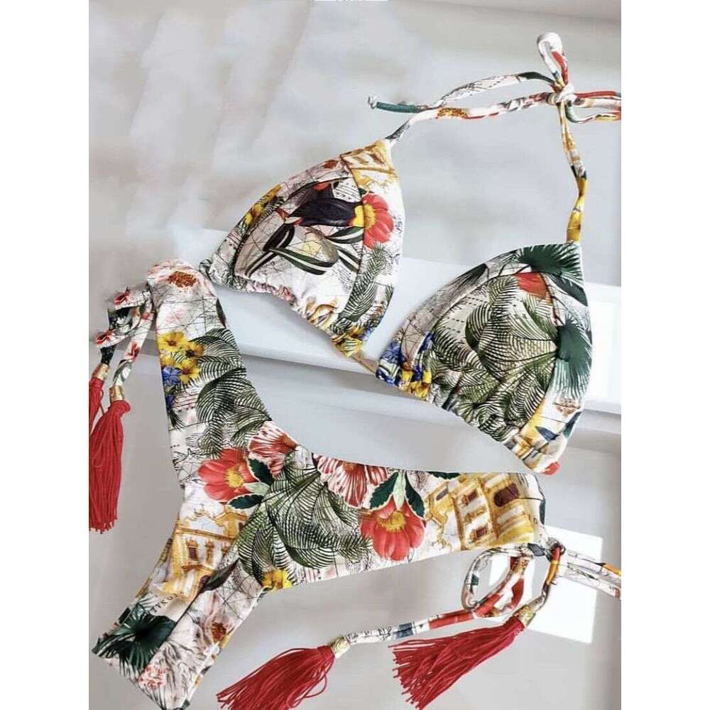 2022 Bikini Set Women Swimwear Push Up Swimsuit Bottom Print Brazilian Biquini Bathing Suit Swim Wear Beach