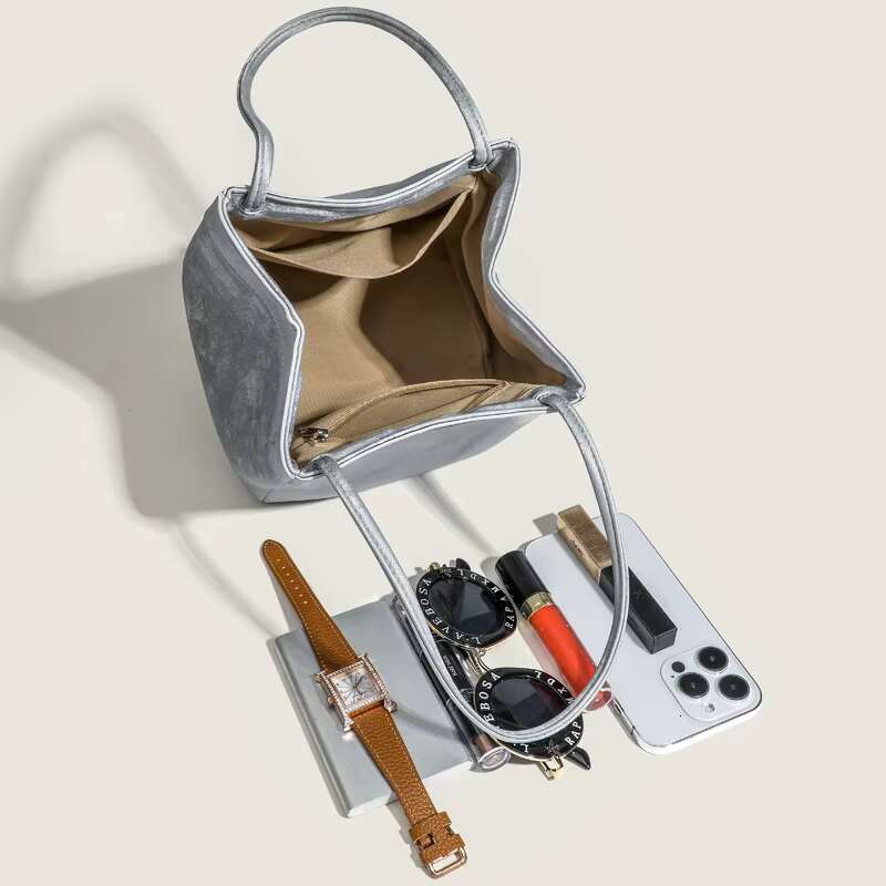 Custom Name Initials Genuine Leather Mini Bucket Bags For Women Designer Handbag And Purses 2025 New In Underarm Shoulder