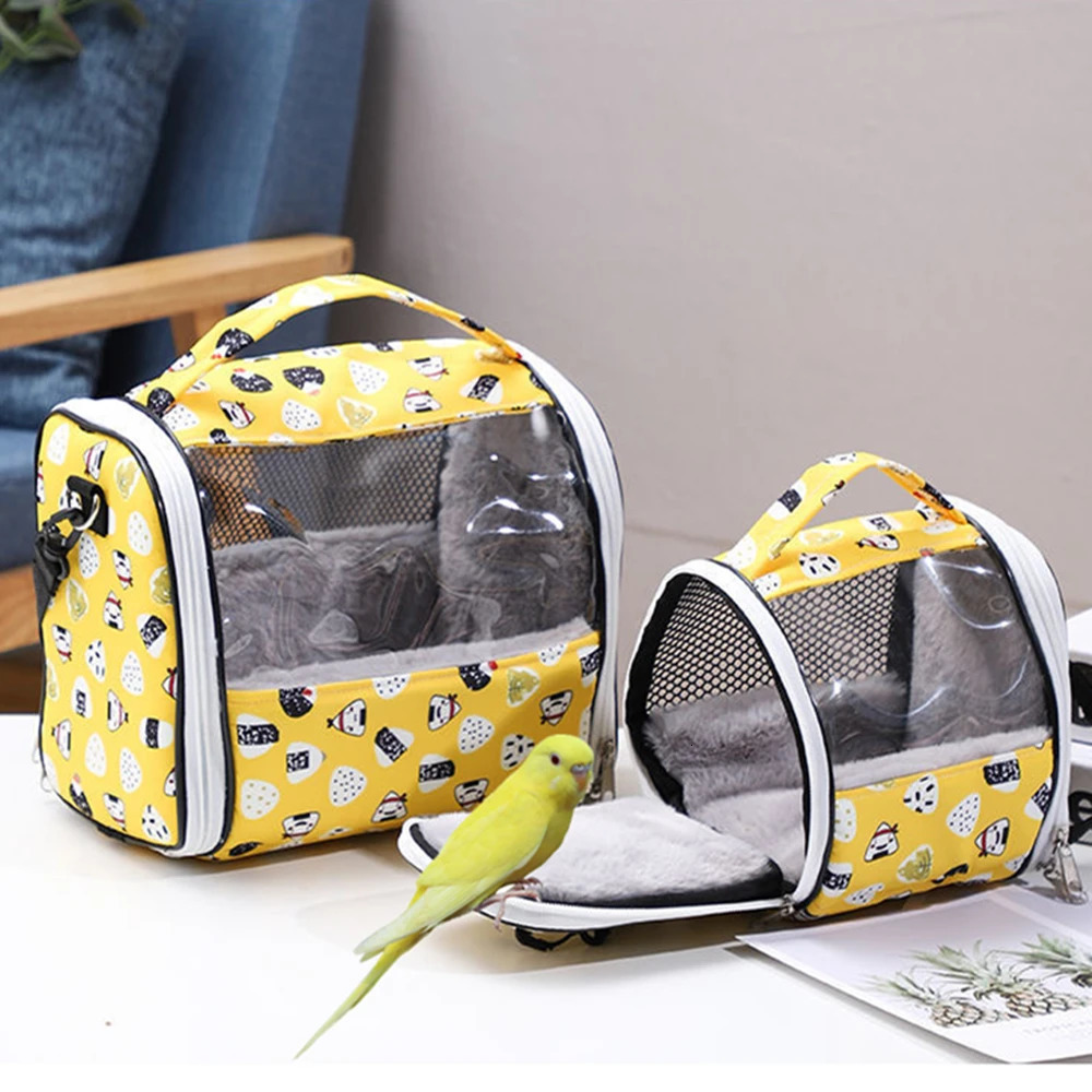 Portable Small Animals Travel Bag Bird Plush Winter Warm Pet Parrot Guinea Pig Bunny Rat Hamster Backpack Lightweight 250206