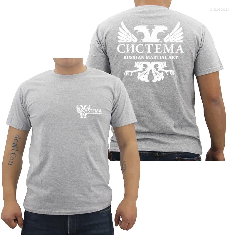 Men's T Shirts Summer Cotton Shirt Systema Spetsnaz Russian Army Martial Art T-shirt Male Short Sleeve O-neck Cool Streetwear