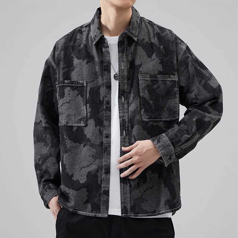 Japanese Style Mens Denim Jacket Autumn Casual Wear Fashionable Retro Cowboy Coat X250213