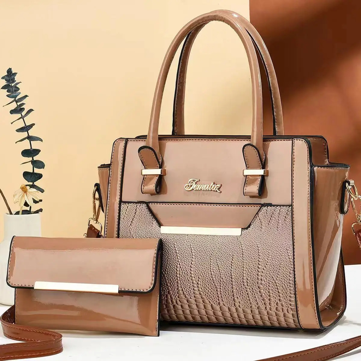 High quality womens one shoulder trendy tote bag womens large capacity patterned mother and child bag 250207
