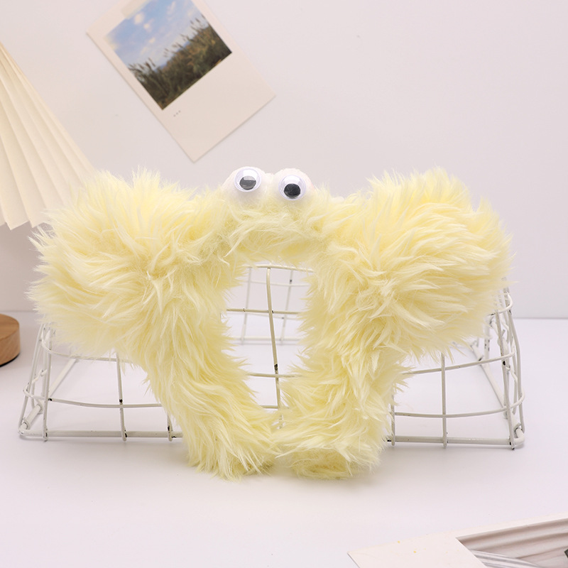 Korean Style Cute Fluffy Hair Accessory - Funny Ugly Plush Headband for Voluminous Washing Tresses