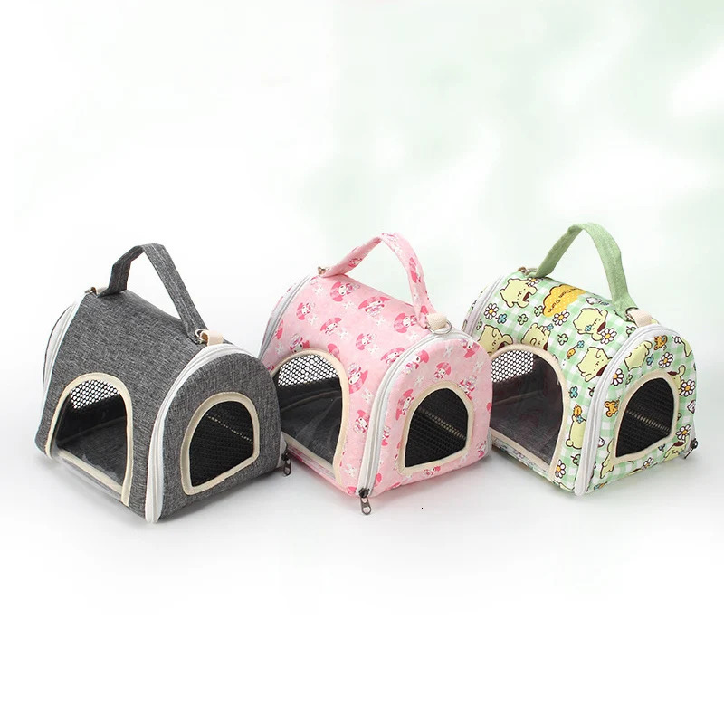 Pet Hamster Travel Bag Chinchilla Guinea Pig Bunny Breathable Cage Warm Soft Travel Walking Small Animal 250206
