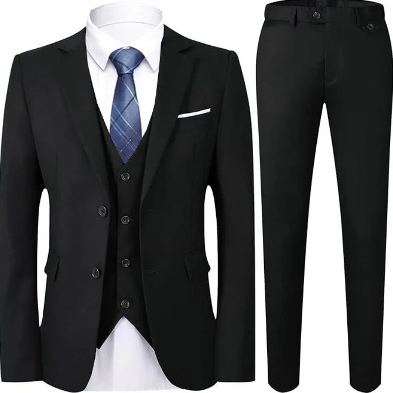 High Quality Wedding Suits For Men Elegant Blazers 2 Set 3 Pieces Business Formal Jackets Vest Pants Full Coats 250210