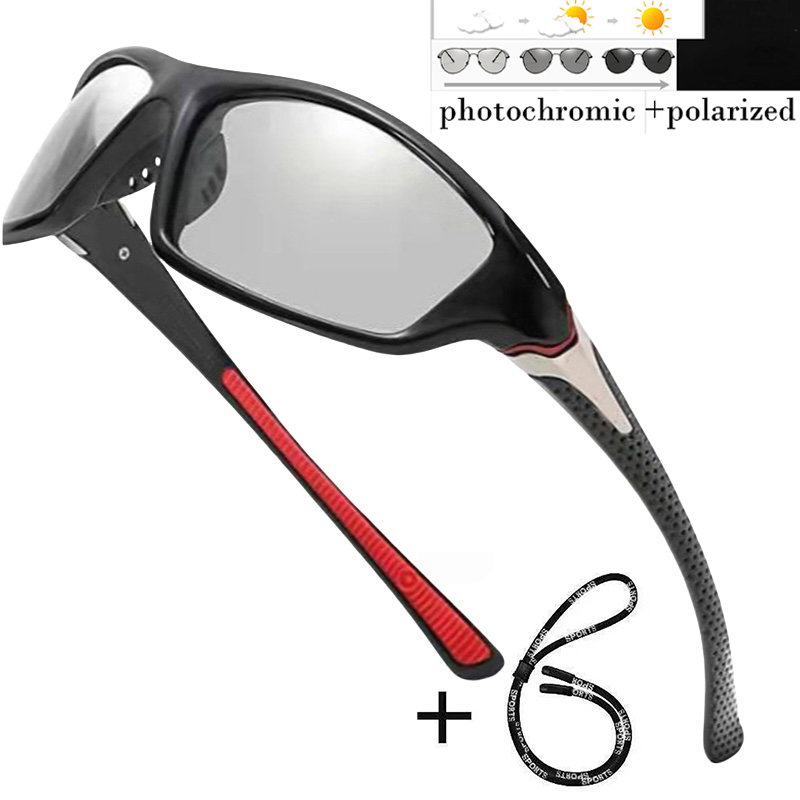 Fashion Polarized Sports Sunglasses With Chain Men Women Brand Designer Retro Sun Glasses Cycling Climbing Fishing Driving Hiking UV400 TAC Lens CB CA