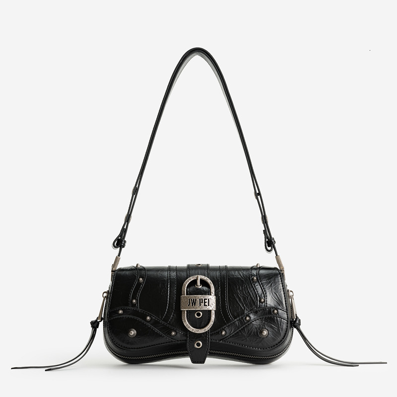 JW PEI Pudding JOY New Motorcycle Series Law Stick Crossbody Underarm Large Capacity Bag For Women