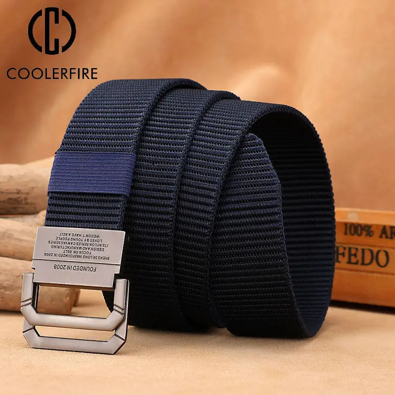 Men Belt Fashion Jeans for Military Sports Strap Nylon Webbing Fabric Tactical Army Canvas Casual 250114