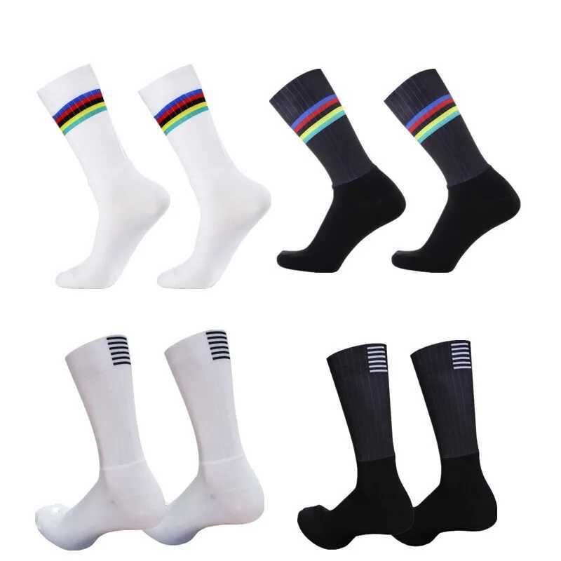 Pro Team Aero Cycling Socks Anti Slip Silicone Road 2025 New Bike Socks Men Sport Calcetines CiclismoXJ250213