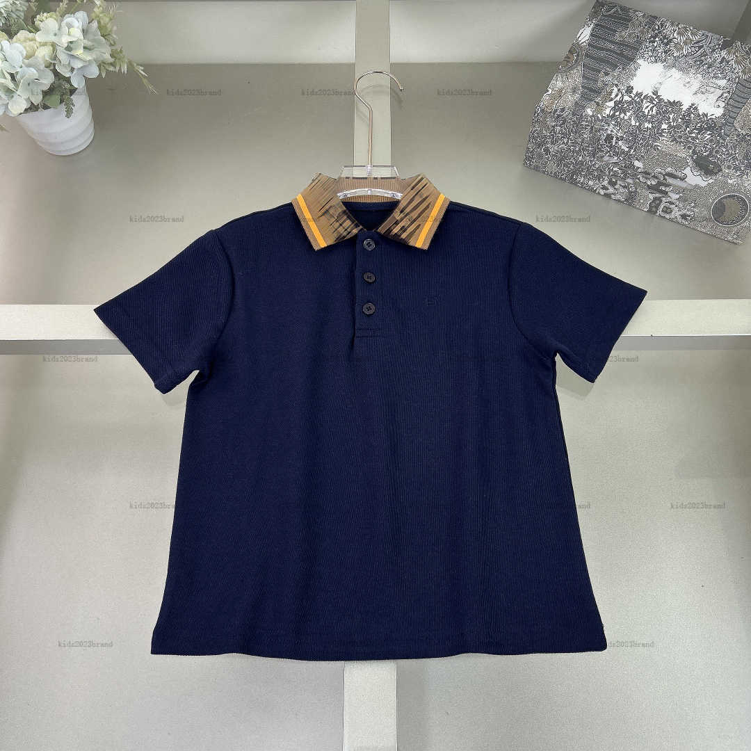 New Short sleeve Polo shirt Simple design baby lapel tee kids designer clothes child tshirt boys girls T-shirts A13X07N056