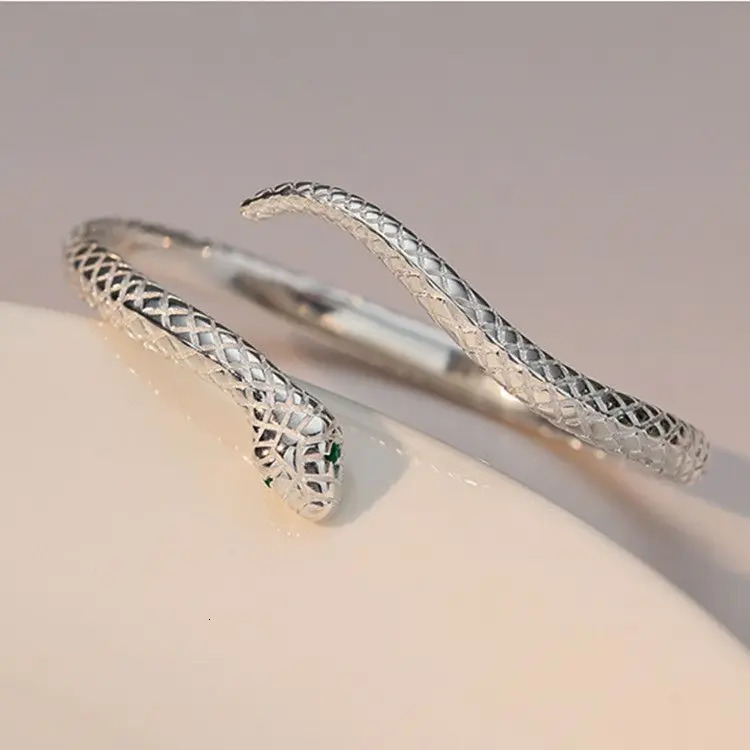 Year of the Snake 925 Silver Bracelet Womens Bracelet Jewelry Fashion High-end Personality Open Bracelet 250208