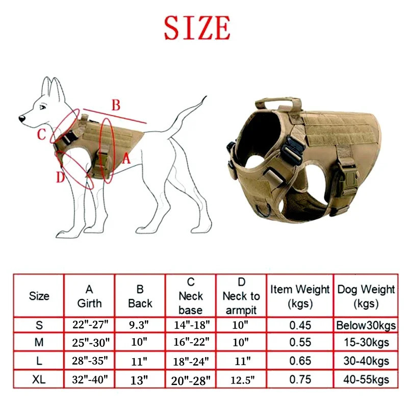 Large Dog Harness And Leash Set Pet German Shepherd Malinois Training Walking Vest Dog Harness And Collar Set For All Breeds Dog 250213